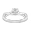 1.36 ctw Round Lab Grown Diamond Split Shank Engagement Ring in 14kt White Gold