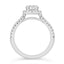 1.48 ctw Round Lab Grown Diamond Split Shank Halo Engagement Ring in 14kt White Gold