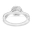 1.48 ctw Round Lab Grown Diamond Split Shank Halo Engagement Ring in 14kt White Gold