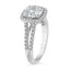 2.53 ctw Round Lab Grown Diamond Split Shank Halo Engagement Ring in 14kt White Gold