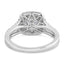 2.53 ctw Round Lab Grown Diamond Split Shank Halo Engagement Ring in 14kt White Gold