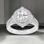 2.35 ctw Round Lab Grown Diamond Halo Engagement Ring in 14kt White Gold