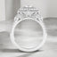 2.35 ctw Round Lab Grown Diamond Halo Engagement Ring in 14kt White Gold