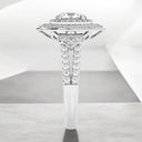 2.35 ctw Round Lab Grown Diamond Halo Engagement Ring in 14kt White Gold