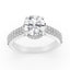 3.64 ctw Round Lab Grown Diamond Double Row Engagement Ring in 14kt White Gold