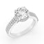 3.64 ctw Round Lab Grown Diamond Double Row Engagement Ring in 14kt White Gold