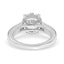 3.64 ctw Round Lab Grown Diamond Double Row Engagement Ring in 14kt White Gold