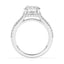 3.64 ctw Round Lab Grown Diamond Double Row Engagement Ring in 14kt White Gold