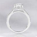 3.64 ctw Round Lab Grown Diamond Double Row Engagement Ring in 14kt White Gold