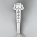 3.64 ctw Round Lab Grown Diamond Double Row Engagement Ring in 14kt White Gold