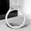 2.22 ctw Round Lab Grown Diamond Double Cushion Halo Engagement Ring in 14kt White Gold