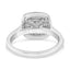 2.22 ctw Round Lab Grown Diamond Double Cushion Halo Engagement Ring in 14kt White Gold