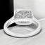 2.22 ctw Round Lab Grown Diamond Double Cushion Halo Engagement Ring in 14kt White Gold