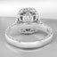 3.53 ctw Emerald Cut Lab Grown Diamond Halo Engagement Ring in 14kt White Gold