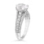 2.80 ctw Oval Lab Grown Diamond Three-Row Engagement Ring in 14kt White Gold