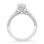 2.80 ctw Oval Lab Grown Diamond Three-Row Engagement Ring in 14kt White Gold