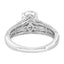 2.80 ctw Oval Lab Grown Diamond Three-Row Engagement Ring in 14kt White Gold