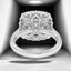 2.54 ctw Round Lab Grown Diamond Double Halo Engagement Ring in 14kt White Gold