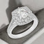 2.56 ctw Double Halo Lab Grown Diamond Engagement Ring in 14kt White Gold