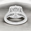 2.56 ctw Double Halo Lab Grown Diamond Engagement Ring in 14kt White Gold