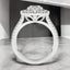 2.56 ctw Double Halo Lab Grown Diamond Engagement Ring in 14kt White Gold