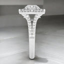 2.56 ctw Double Halo Lab Grown Diamond Engagement Ring in 14kt White Gold