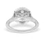 2.09 ctw Round Lab Grown Diamond Double Halo Engagement Ring in 14kt White Gold