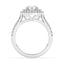 2.09 ctw Round Lab Grown Diamond Double Halo Engagement Ring in 14kt White Gold