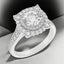 2.55 ctw Round Lab Grown Diamond Halo Engagement Ring in 14kt White Gold