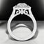 2.55 ctw Round Lab Grown Diamond Halo Engagement Ring in 14kt White Gold