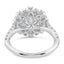 2.45 ctw Round Lab Grown Diamond Double Halo Engagement Ring in 14kt White Gold