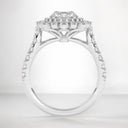 2.45 ctw Round Lab Grown Diamond Double Halo Engagement Ring in 14kt White Gold