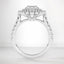 2.45 ctw Round Lab Grown Diamond Double Halo Engagement Ring in 14kt White Gold