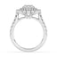 2.45 ctw Round Lab Grown Diamond Double Halo Engagement Ring in 14kt White Gold