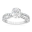 1.98 ctw Oval Lab Grown Diamond Split Shank Engagement Ring in 14kt White Gold