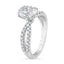 1.98 ctw Oval Lab Grown Diamond Split Shank Engagement Ring in 14kt White Gold