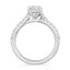 1.98 ctw Oval Lab Grown Diamond Split Shank Engagement Ring in 14kt White Gold