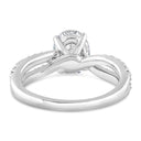 1.98 ctw Oval Lab Grown Diamond Split Shank Engagement Ring in 14kt White Gold