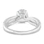 1.98 ctw Oval Lab Grown Diamond Split Shank Engagement Ring in 14kt White Gold