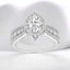 2.31 ctw Oval Lab Grown Diamond Halo Ring in 14kt White Gold