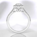 2.31 ctw Oval Lab Grown Diamond Halo Ring in 14kt White Gold