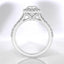 2.31 ctw Oval Lab Grown Diamond Halo Ring in 14kt White Gold