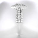 2.31 ctw Oval Lab Grown Diamond Halo Ring in 14kt White Gold