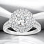 2.52 ctw Round Lab Grown Diamond Double Halo Engagement Ring in 14kt White Gold