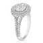 2.52 ctw Round Lab Grown Diamond Double Halo Engagement Ring in 14kt White Gold