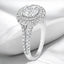 2.52 ctw Round Lab Grown Diamond Double Halo Engagement Ring in 14kt White Gold