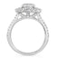 2.52 ctw Round Lab Grown Diamond Double Halo Engagement Ring in 14kt White Gold