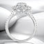 2.52 ctw Round Lab Grown Diamond Double Halo Engagement Ring in 14kt White Gold