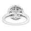 2.52 ctw Round Lab Grown Diamond Double Halo Engagement Ring in 14kt White Gold