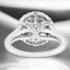 2.52 ctw Round Lab Grown Diamond Double Halo Engagement Ring in 14kt White Gold